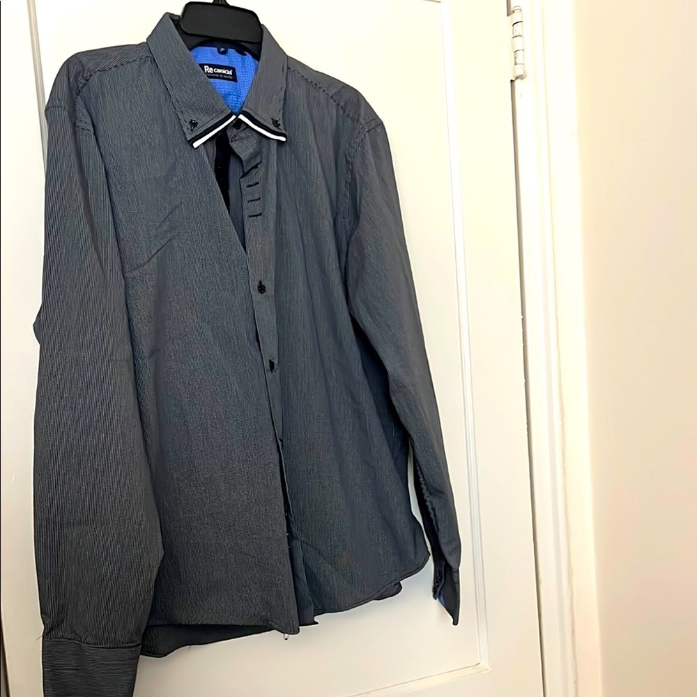 Re camicia Men's Grey Shirt size 3XL fits like XXL